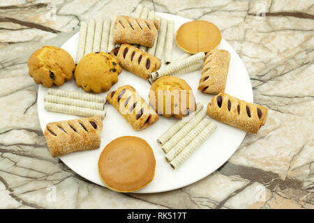Usine de fabrication de l'industrie alimentaire Cookie Cookie la production. Banque D'Images