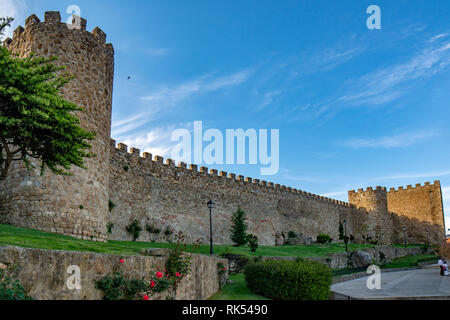 Plasencia, Cáceres, Spaina ; Mai 2015 : murs médiévaux de Plasencia, paroi market city dans la province de Caceres, Espagne Banque D'Images