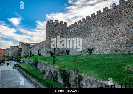 Plasencia, Cáceres, Spaina ; Mai 2015 : murs médiévaux de Plasencia, paroi market city dans la province de Caceres, Espagne Banque D'Images