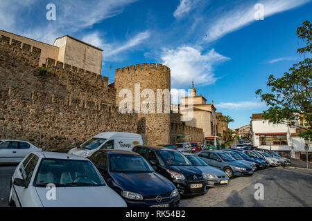 Plasencia, Cáceres, Spaina ; Mai 2015 : murs médiévaux de Plasencia, paroi market city dans la province de Caceres, Espagne Banque D'Images