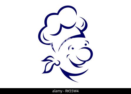 Cooky résumé icône chef logo Banque D'Images