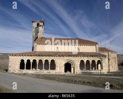 GALERIA PORTICADA- ROMANICO- SIGLO XII. Emplacement : IGLESIA DE LA ANUNCIACION. Duratón. SEGOVIA. L'ESPAGNE. Banque D'Images