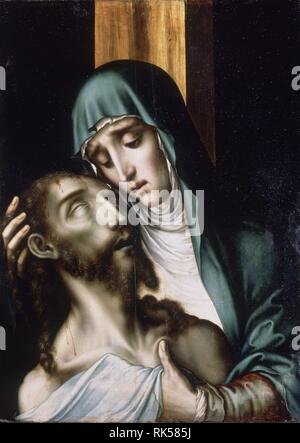 LA PIEDAD. Auteur : MORALES, LUIS DE. Emplacement : ERZBISCHOEFLISCHES PALAIS. MADRID. L'ESPAGNE. Banque D'Images