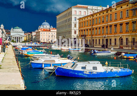 Trieste - Canal Grande de Borgo Teresiano - Friuli Venezia Giulia - Italie Banque D'Images