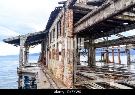 Usine de torpilles abandonnée à Rijeka, Croatie Banque D'Images