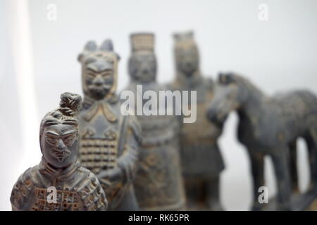 Petit modèle de terre cuite de souvenirs de Xi'an en Chine Banque D'Images