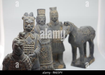 Petit modèle de terre cuite de souvenirs de Xi'an en Chine Banque D'Images