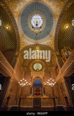 Synagogue Espagnole dans le centre de Prague, République Tchèque Banque D'Images