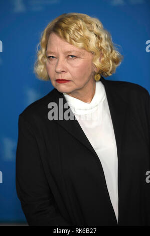 Berlin, Deutschland. 09Th Feb 2019. Margarethe Tiesel pendant la "Der Goldene Handschuh/Le golden glove' photocall à la 69ème Festival International du Film de Berlin/Berlinale 2019 à l'hôtel Grand Hyatt le 09 février 2019 à Berlin, Allemagne. Credit : Geisler-Fotopress GmbH/Alamy Live News Banque D'Images