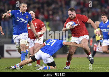 Rome, Italie. 09 Février, 2019. Elliot Dee de Galles au cours des Six Nations 2019 match entre l'Italie et le Pays de Galles au Stadio Olimpico, Rome, Italie, le 9 février 2019. Photo par Salvio Calabrese. Credit : UK Sports Photos Ltd/Alamy Live News Banque D'Images