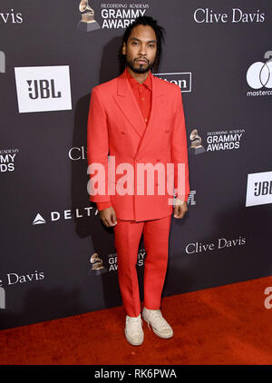 Californie, USA. 9 Feb 2019. Miguel. L'Académie de l'enregistrement et Clive Davis' 2019 pre-GRAMMY gala tenu au Beverly Hilton Hotel. Crédit photo : Birdie Thompson/AdMedia (crédit Image : © Birdie Thompson/AdMedia via Zuma sur le fil) Banque D'Images