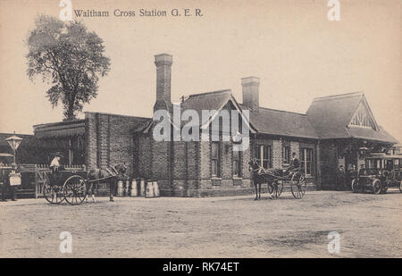 La gare de Waltham Cross, Hertfordshire, Angleterre Banque D'Images