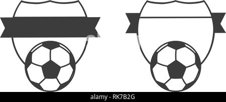 Football, soccer club logo vector, modèles de badge set. Collection d'étiquettes de football, de soccer, d'emblèmes et d'éléments de conception Illustration de Vecteur