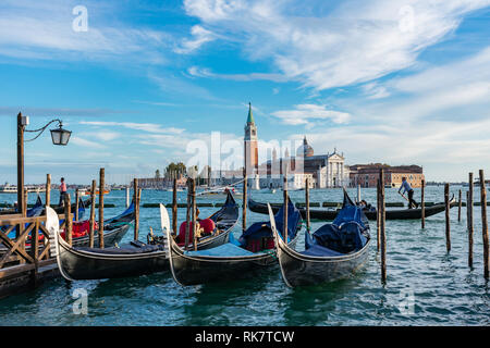 Le paysage de Venise avec l'île de San Giorgio Maggiore à l'arrière Banque D'Images