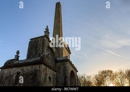 L'Obélisque Conolly's Folly construite au sein de Castletown Estate de fournir de l'emploi au cours de la famine de 1740-41, situé à Maynooth, Kildare, Irlande Banque D'Images