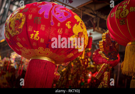 Celebrateing le Nouvel An chinois dans le quartier chinois Banque D'Images