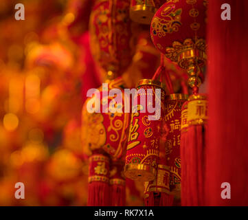 Celebrateing le Nouvel An chinois dans le quartier chinois Banque D'Images