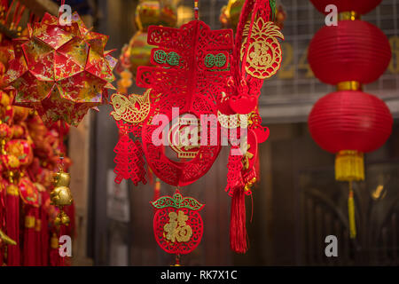 Celebrateing le Nouvel An chinois dans le quartier chinois Banque D'Images