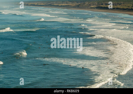 Vue sur côte à Muriwai beach, près de Auckland, Nouvelle-Zélande Banque D'Images