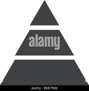 Icône vecteur graphique pyramide. Tableau infographique Illustration de Vecteur