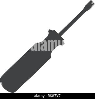 Icône vecteur tournevis. Télévision simple signe, symbole de tournevis Illustration de Vecteur