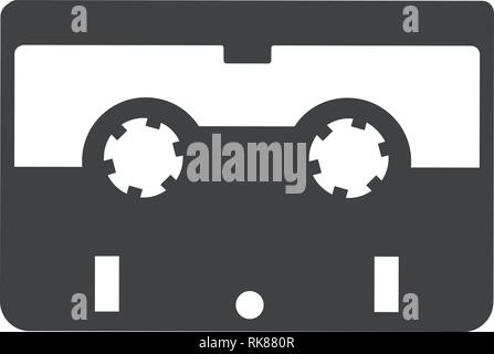 Icône vecteur design plat simple cassette. Cassette. Cassette audio Illustration de Vecteur