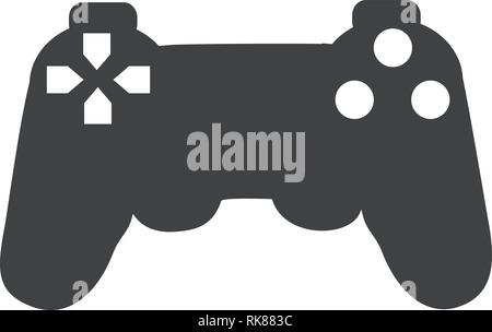 Contrôleur de jeu manette de jeu, icône vecteur. La manette de jeu vidéo Les pictogrammes Illustration de Vecteur