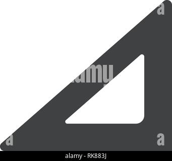Icône vecteur règle Triangle. L'école, l'éducation affiche, symbole Illustration de Vecteur