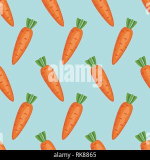 Motif de fond transparent vecteur de carottes entières isolé sur fond bleu. carotte frais légume pour régime alimentaire sain Illustration de Vecteur