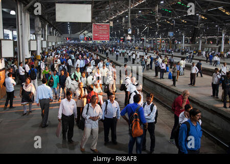 La gare Chhatrapati Shivaji, Mumbai, Inde Banque D'Images