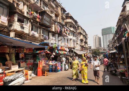 Marché en Mumbai, Inde Banque D'Images