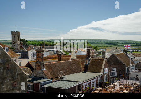 Toits - Yarmouth, à l'île de Wight, Angleterre Banque D'Images