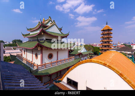 Che Chin Khor styple chinois temple et pagode à Bangkok, Thaïlande Banque D'Images