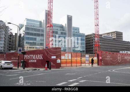 Postmark - Taylor Wimpey, Mount Pleasant Mail Center, Farringdon Road, Londres, EC1, Angleterre, ROYAUME-UNI Banque D'Images