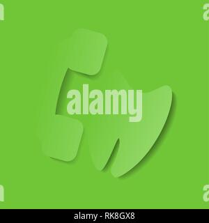 Dentiste la conception de cartes. Dentaire dentiste Corporate Design de Carte Verte Illustration de Vecteur