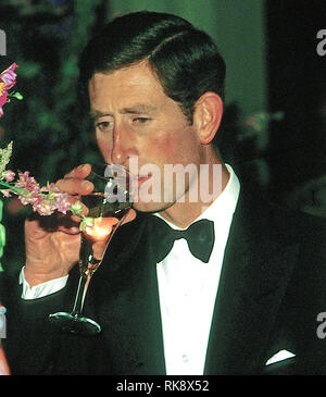 Chicago, Illinois, USA, le 4 septembre 1986 Charles, prince de Galles assiste à l'Oak Brook Polo Ball à Marshall Fields Department store State Street à Chicago. Credit : Mark Reinstein/MediaPunch Banque D'Images