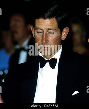 Chicago, Illinois, USA, le 4 septembre 1986 Charles, prince de Galles assiste à l'Oak Brook Polo Ball à Marshall Fields Department store State Street à Chicago. Credit : Mark Reinstein/MediaPunch Banque D'Images