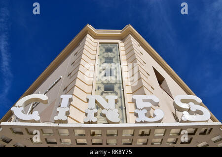 Cines Albéniz, Cine, Cinema, Art Déco, Malaga, Andalousie, Espagne Banque D'Images