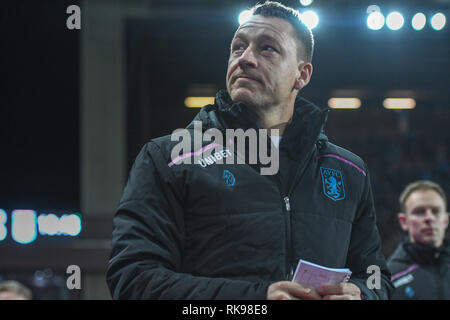 8 février 2019, l'établissement Villa Park, Birmingham, Angleterre ; Sky Bet Championnat, Aston Villa v Sheffield United : Aston Villa Manager Assistant Crédit : John Terry Gareth Dalley/News Images images Ligue de football anglais sont soumis à licence DataCo Banque D'Images