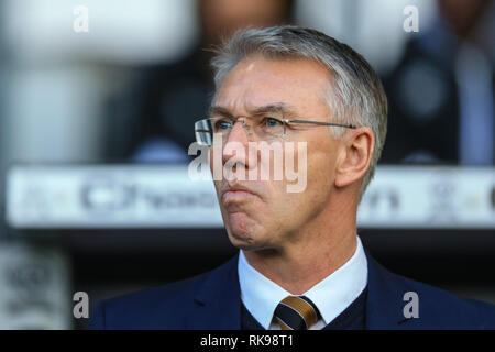 9 février 2019, Pride Park, Derby, England ; Sky Bet Championship, Derby County vs Hull City ; Nigel Adkins manager de Hull City Crédit : Mark Cosgrove/News Images images Ligue de football anglais sont soumis à licence DataCo Banque D'Images