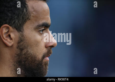 9 février 2019, Pride Park, Derby, England ; Sky Bet Championship, Derby County vs Hull City ; Tom Huddlestone (44) de Derby County Credit : Mark Cosgrove/News Images images Ligue de football anglais sont soumis à licence DataCo Banque D'Images