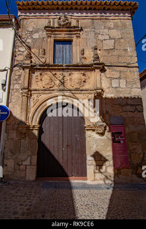 Alarcon, Cuenca, Espagne, Février 2017 : Palais de la Castañeda dans le musée, le village de Alarcon Banque D'Images