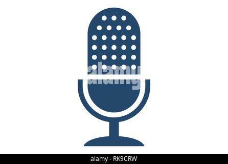 vecteur d'icône de logo de microphone abstrait Illustration de Vecteur