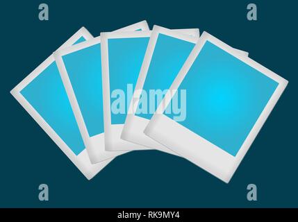 Ensemble de cadre photo vintage avec du ruban adhésif. Vintage style. Vector illustration avec les bandes adhésives. EPS vectoriel photo réaliste10 Les maquettes. Retro Pho Illustration de Vecteur