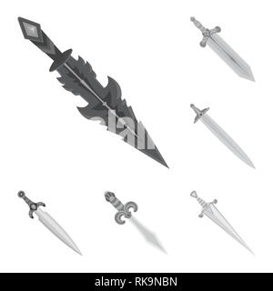 Privilégiez,magique,espagnol,garde,verre,warrior,manipuler,ruby,decoration,chevalier,parure,or,pierre,Chinois,acier,cuivre,pierre,gravure,soldat,fantasy,guerre,long,le meurtre,militaires,dragon,conquérant,forte,lame,épée,couteau,dague arme,sabre,médiévale,jeu,jeu,armure,vecteur icône,,illustration,collection,isolé,design,graphisme,élément signe,gris,noir,vecteurs vecteur , Illustration de Vecteur