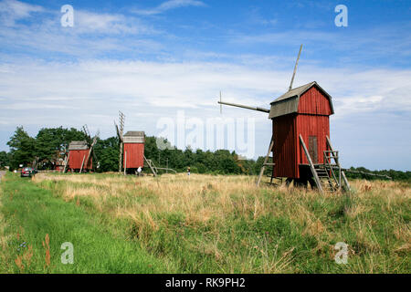 Moulins à vent à Öland Störlinge Banque D'Images