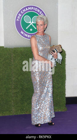 Judy Murray arrive à la champions de Wimbledon ballon tenu à l'Hôtel Intercontinental, Park Lane, London Banque D'Images