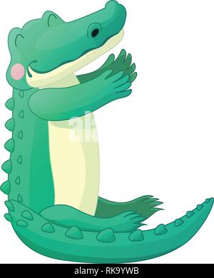 Vector cartoon animal clipart : alligator crocodile gator Illustration de Vecteur