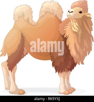 Vector cartoon animal : clipart chameau de Bactriane Illustration de Vecteur