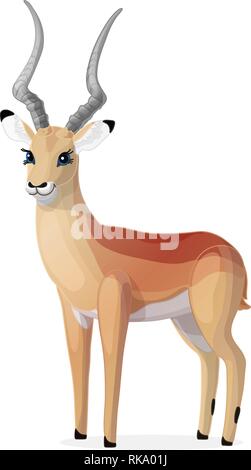 Vector cartoon animal impala : clipart Illustration de Vecteur